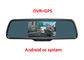moniteur de miroir de vue arrière de 5 pouces avec la navigation de DVR et de GPS avec le système androïde d'OS fournisseur