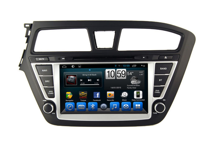 Navigation androïde de GPS de voiture de vacarme du noyau 2 de quadruple avec le lecteur DVD par radio pour Hyundai I20